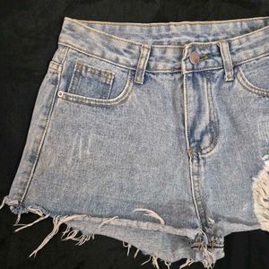 Distressed Denim Shorts y2k mini