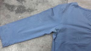 Blue Ruched V-Neck Top