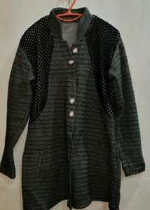 Stylish Grey Textured Coat