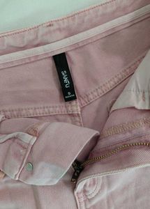 Pink Wide Leg Jeans