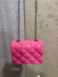 Barbie Pink Quilted Chain Bag