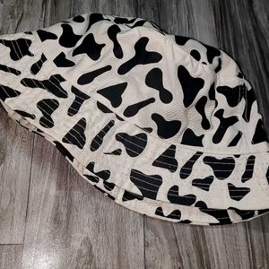 y2k cow print bucket hat