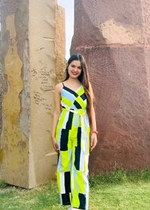 Boho Patchwork Stylish Neon Jumpsuit