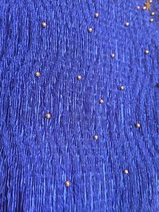 Sparkly Blue Bell Sleeve Top