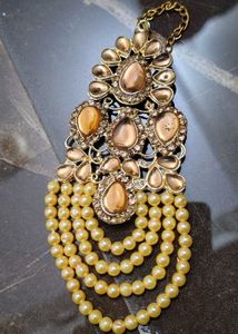 Pearl &amp; Stone Indian Jewelry Set