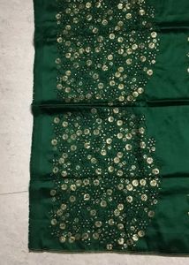 Emerald Green Embellished saree blouse piec