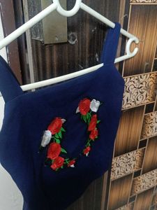 Embroidered Crop Top
