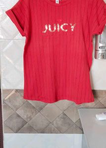 Juicy Couture Red Graphic T-Shirt xxl