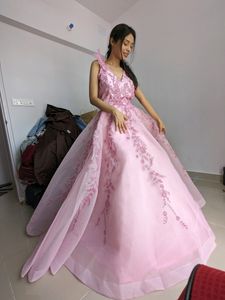 Heavy Pink Mesh GOWN
