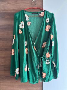 Floral Wrap Top