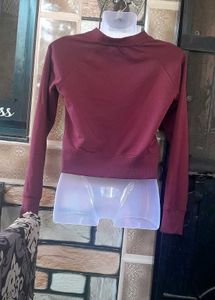 Women Wine Coloured Sweat-Shirt