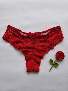 Red Lace Sexy Brief Panty
