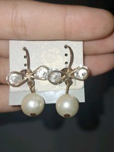 Pearl Bow Earrings