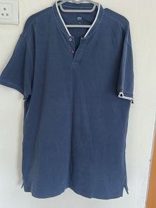 Ether Mandarin Collar Polo Tshirt