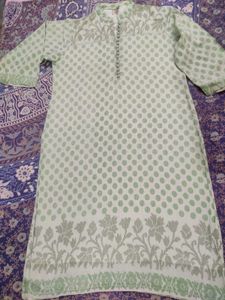 Green Cotton Kurta