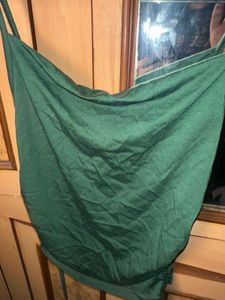 Chic Green Spaghetti Strap Top