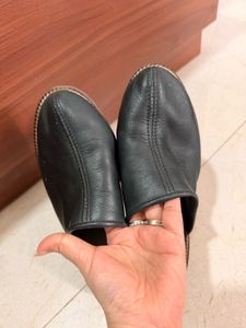 Chic Black Leather Moccasins
