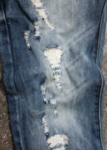 Stylish Men's Ripped Blue Denim Jeans