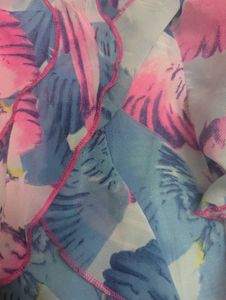 Chic Ruffled Floral Print Top