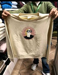 Cream Graphic Long Sleeve T-Shirt