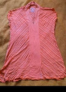 Orange Striped Tunic Top