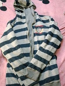 Grey Zip-Up Hoodie Jacket