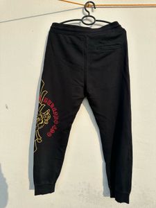 Black Graphic Print Sweatpants
