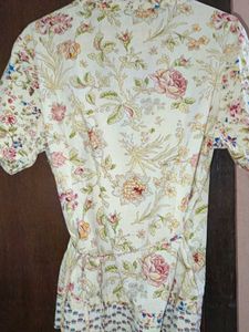 Embroidered  Printed Pure Cotton Top