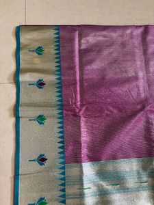 New lotus paithani with blouse piece