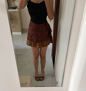Paisley Wrap Mini Skirt🦚
