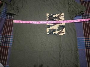 Olive Green Camo Pocket T-Shirt