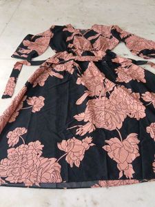 Floral Print Wrap Dress