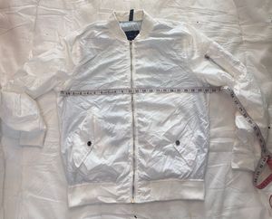 ZARA Men's White Bomber Jacket