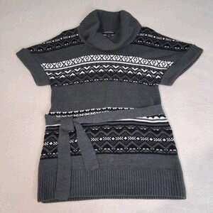 fashion &amp; bug Patterned Knit Short Sleeve Sweater