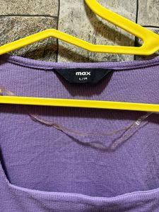 Lavendar Knit long sleeves top