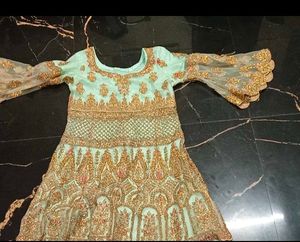 Elegant Mint & Gold Indian Wedding Outfit