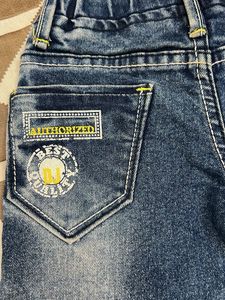 Kids' Graphic Sequin Denim Jeans with Drawstring