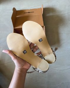 Snake Print Block Heels (New,Unused)