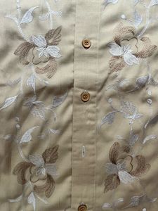 Embroidered Floral Button-Down Shirt