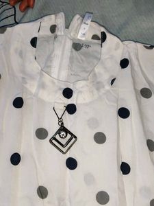 Polka Dot White Dress