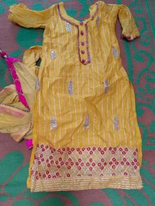 Yellow Kurta Set with Dupatta
