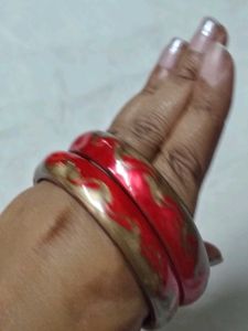 Red &amp; Gold Bangles