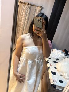 Strapless White Maxi Dress❤️🎀🦋