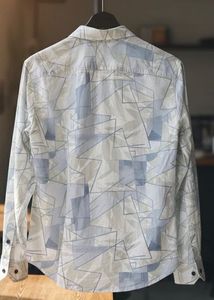 Abstract Print Button-Down Shirt