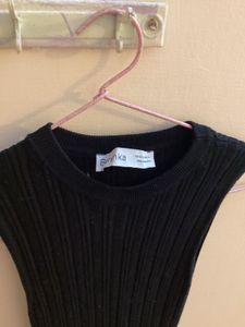 Bershka Black maxi Dress with side slit
