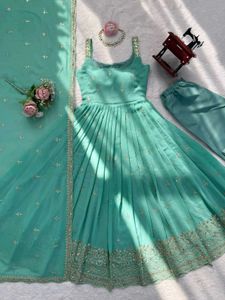 Elegant Teal Kurta Set with Dupatta
