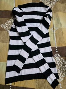 Striped Long Sleeve Knit Top