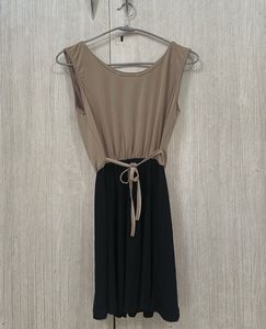 Casual Two-Tone Dress