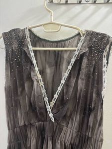 Sheer Embellished Mini Dress