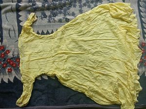 Yellow Anarkali Kurta with Mirror Work